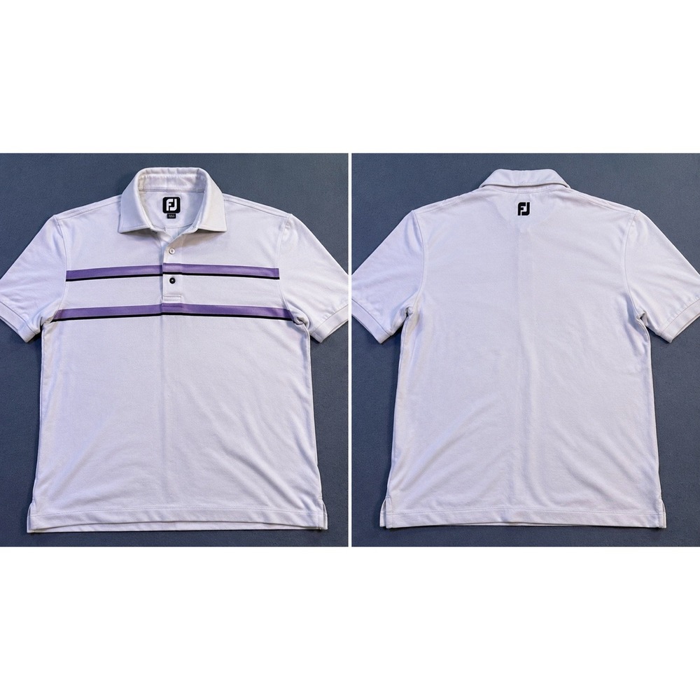 Johnnie-O Men's "Hangin' Out" Golf Shirt  MENS M TERRY CLOTH WHITE Measures Smal